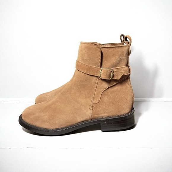 🌻NEW w/tags Sam Edelman Tan Suede Nolynn Women’s Boots Size 7 - Picture 1 of 12
